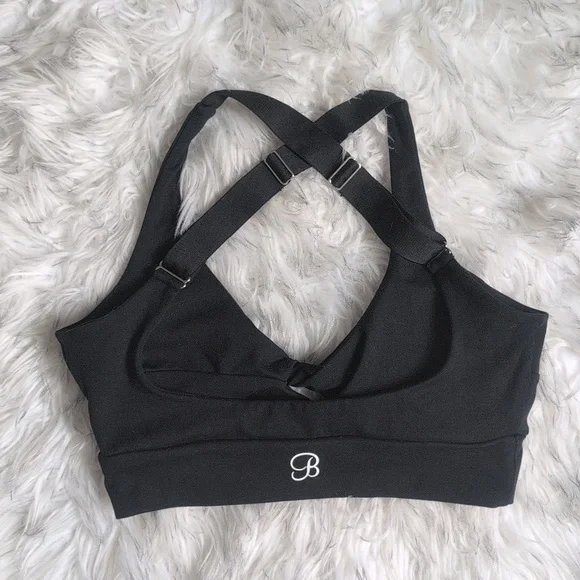 Bombshell Sportswear Twisted Sports Bra Medium Black - Picture 5 of 8